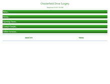 Tablet Screenshot of chesterfielddrivesurgery.co.uk